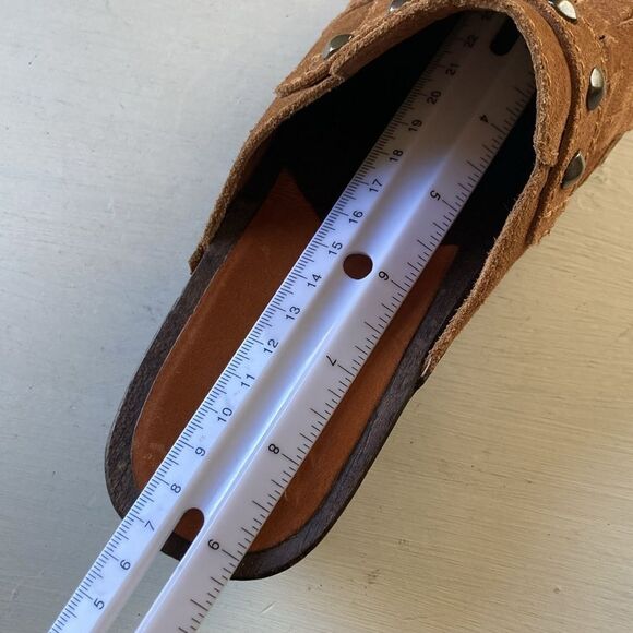 Michael Kors | Michael Kors Slip-On Suede Wooden Mules/Cogs Women’s 6.5 - Picture 14 of 16